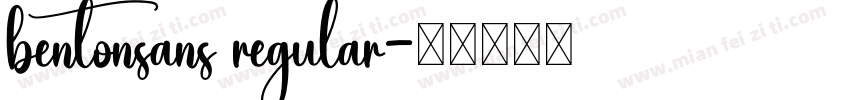 bentonsans regular字体转换